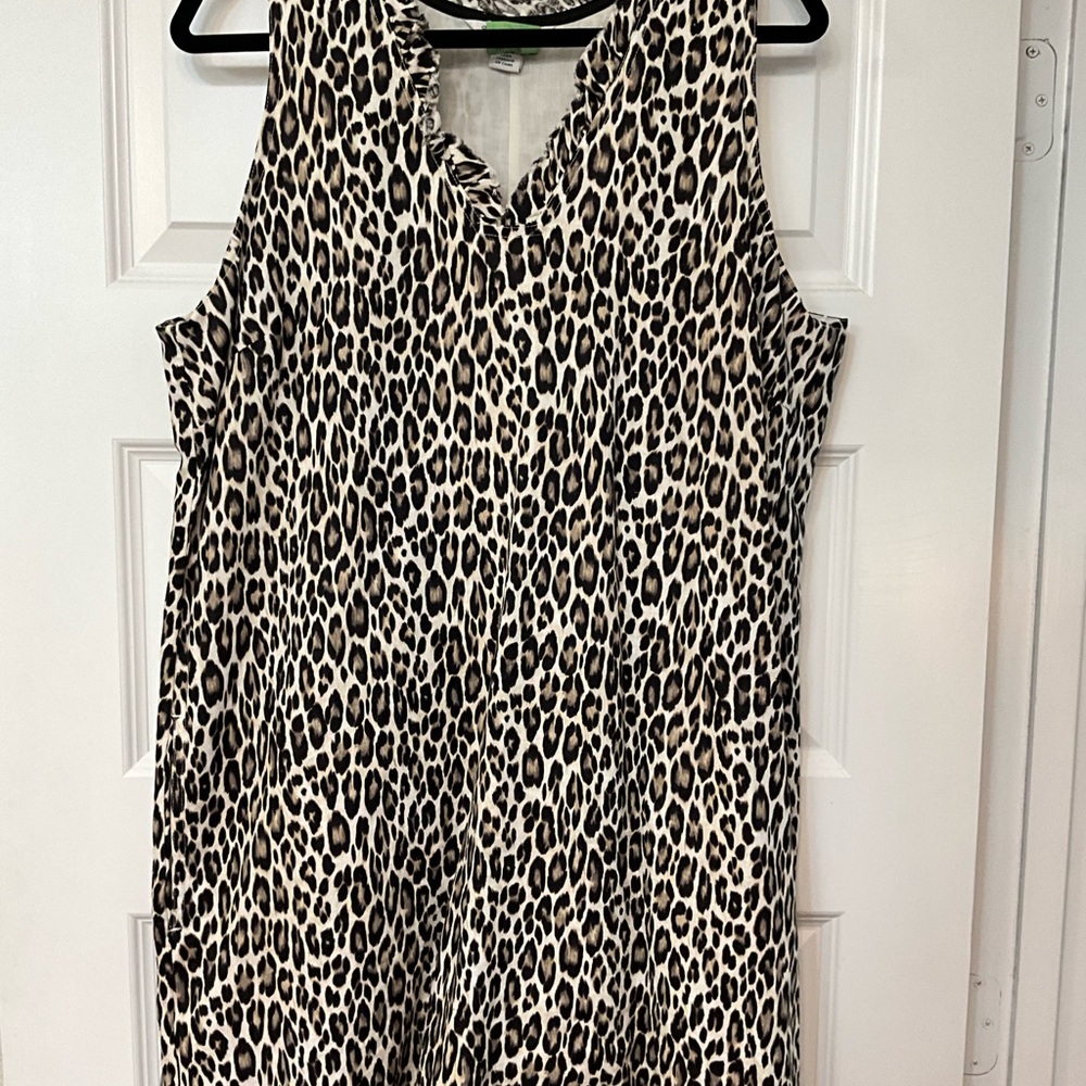 Tommy Bahama Leopard Print Sleeveless Midi Dress